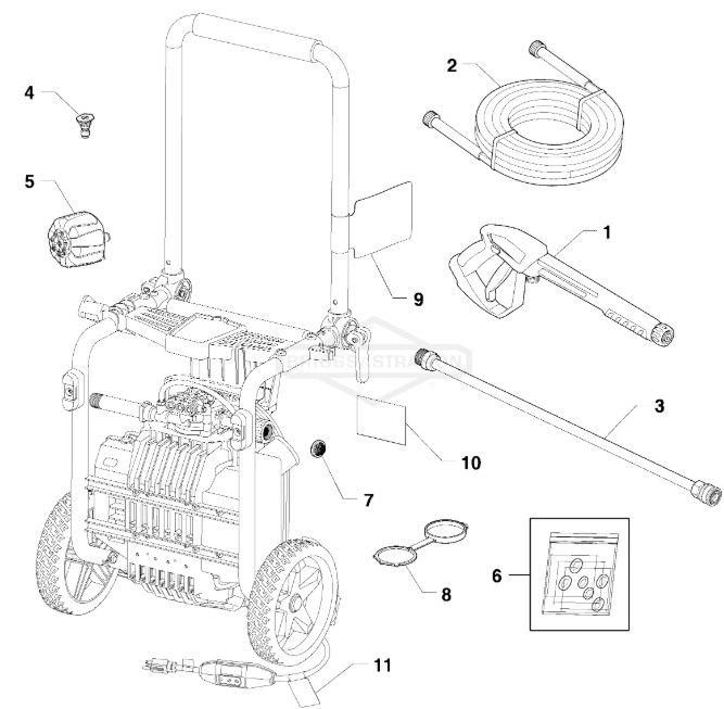 Craftsman 2000 psi Pressure Washer 020727 replacement Parts